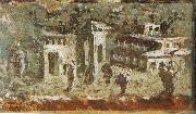 unknow artist Wall painting of houses at noon from Pompeii oil painting picture wholesale